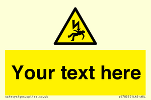 Custom Warning danger of death by electrocution